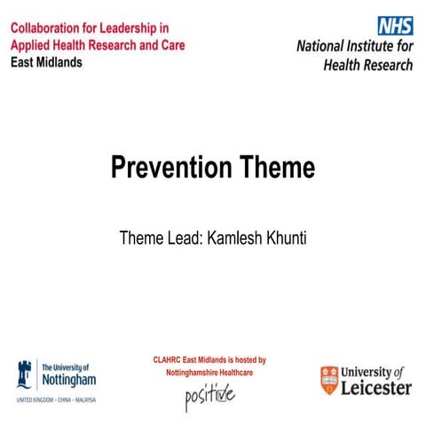 Professor Kamlesh Khunti - Prevention of Chronic Disease