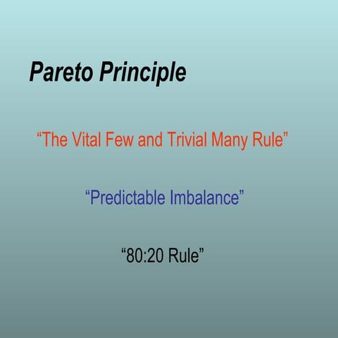 Pareto chart importance & making