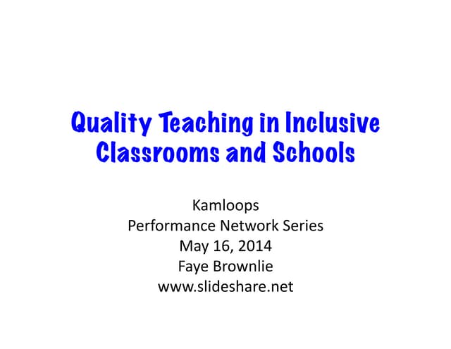 Kamloops quality teaching may 2014