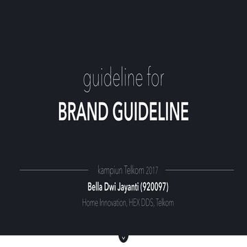 How to make Brand Guideline | PDF