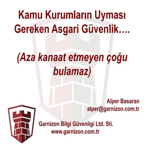 KamuNet'e dahil olmak için asgari güvenlik gereksinimleri