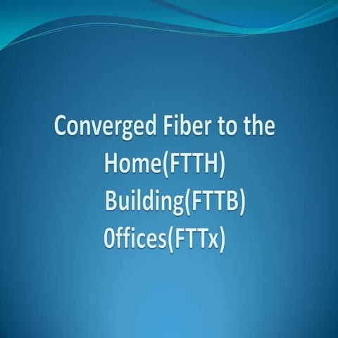 Kanazia ftth presentation