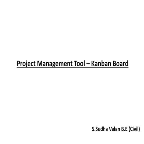 Project Management Tool – Kanban Board 
