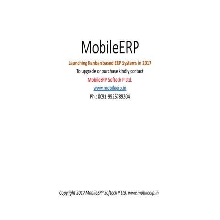 Kanbanerp from MobileERP