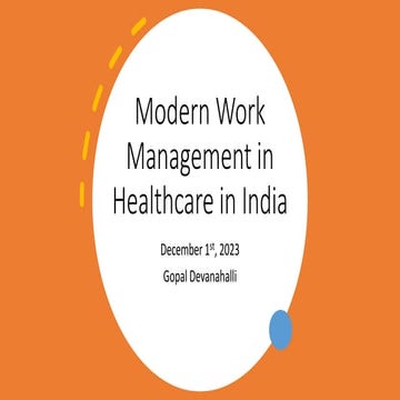 Kanban India 2023 |Gopal Devanahalli |  Modern Work Management in Healthcare....