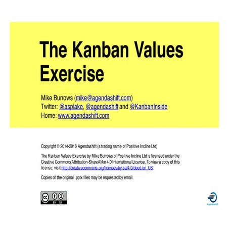 Kanban values exercise, 2016 edition