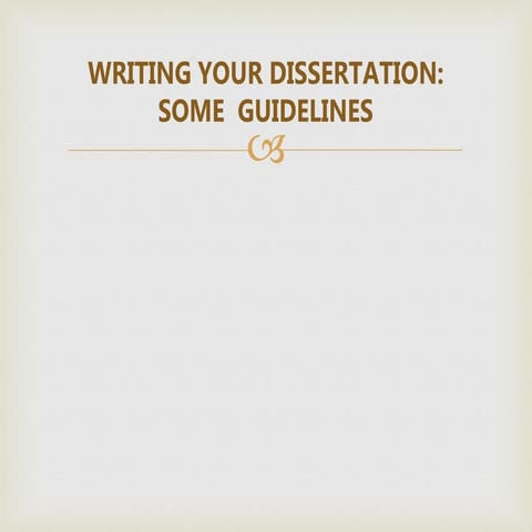 Thesis Writing Guidelines 