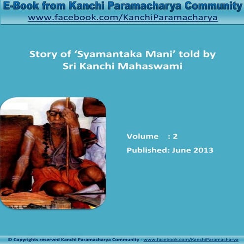 Kanchi Paramacharya Community - Story of Syamantaka Mani told by Sri Kanchi M...