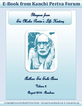 Kanchi Periva Forum - Ebook on Sri Maha Periva's Life History - Volume 2