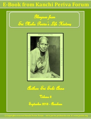 Kanchi Periva Forum - Ebook on Sri Maha Periva's Life History - Volume 3