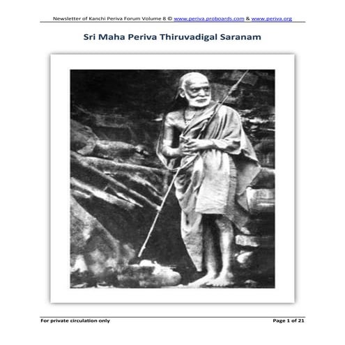 Kanchi Periva Forum Newsletter - Volume 8