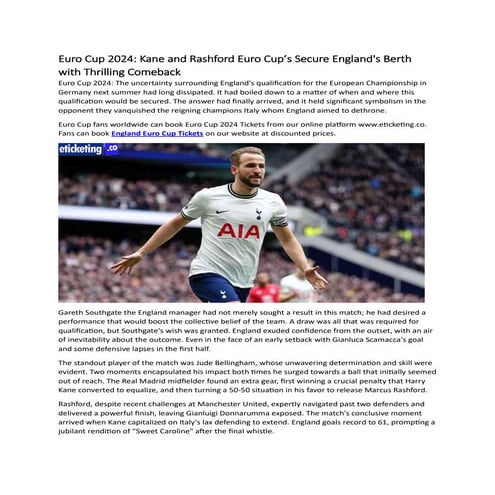 Kane's Historic Brilliance Shines as England Qualifies Against Netherlands - Kane's leadership and skill on display during the match