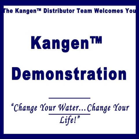 Kangen Water Presentation