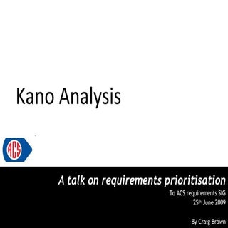 Kano Analysis and Software Requrements