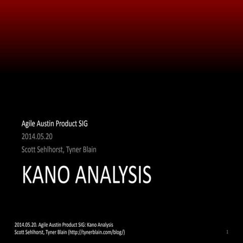 Kano analysis review and discussion with agile austin product sig 2014