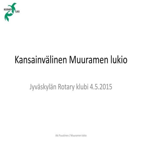 Kansainvälinen muuramen lukio