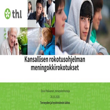 Kansallisen rokotusohjelman meningokokkirokotukset