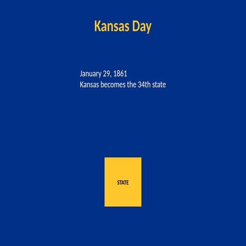 Kansas Day, January 29th, Presentation for 7th Grade | PPTX