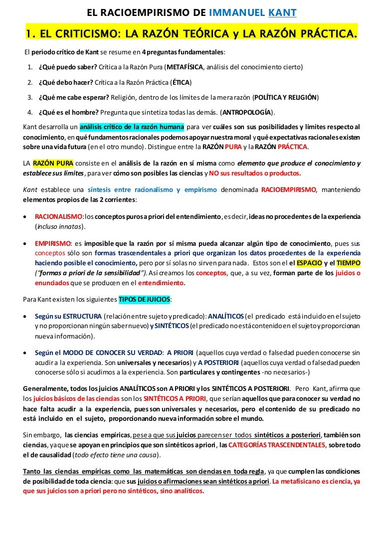 Immanuel Kant Resumen