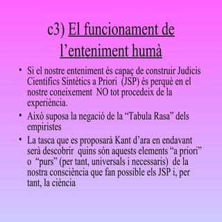 Kant: El funcionament de l’entenime...