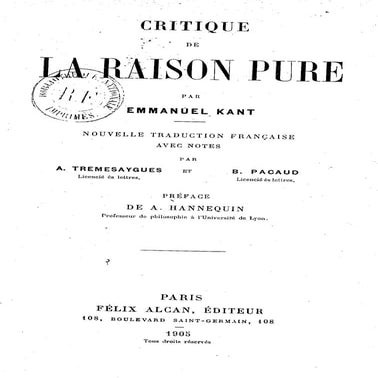Kant - critique de la raison pure | PDF