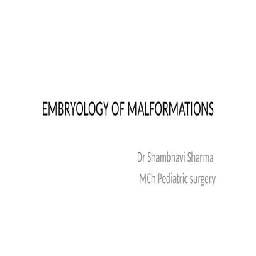 embryology of malformations with clinical references