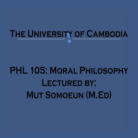 Kant's moral theory chapter 6 lecture
