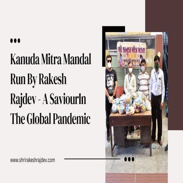 Contributions of Rakesh Rajdev Towards the Social Welfare | PPTX
