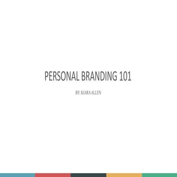 Personal Branding 101