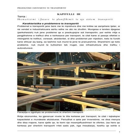 Skematizimi i fazave te planifikimit te nje sistem transporti