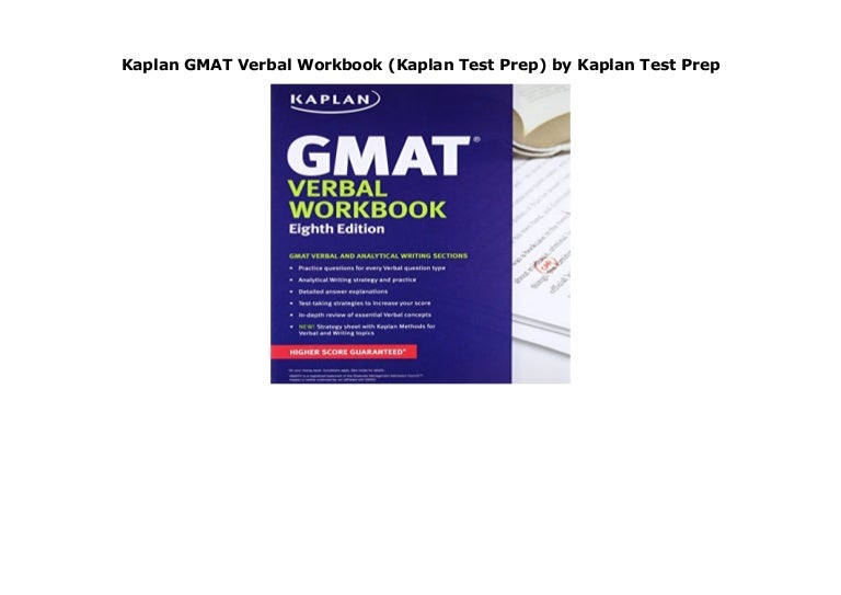 Kaplan GMAT Verbal Workbook (Kaplan Test Prep) by Kaplan ...