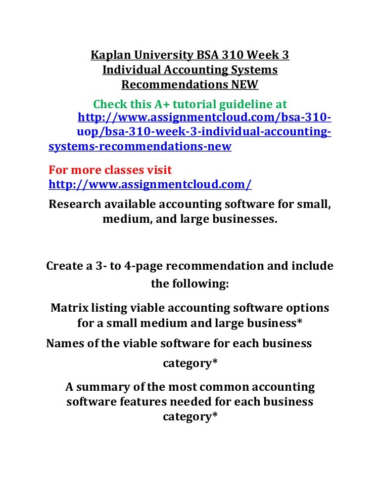 Bsa 310 individual system inventory essay 07 picture