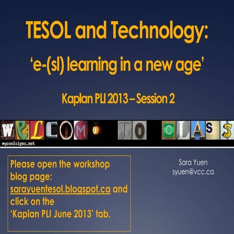 TESOL & Technology Session 2 for Kaplan PLI