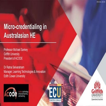 Micro-credentialing in Australasian HE