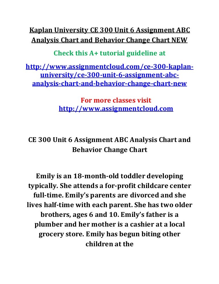 Behavior Change Chart