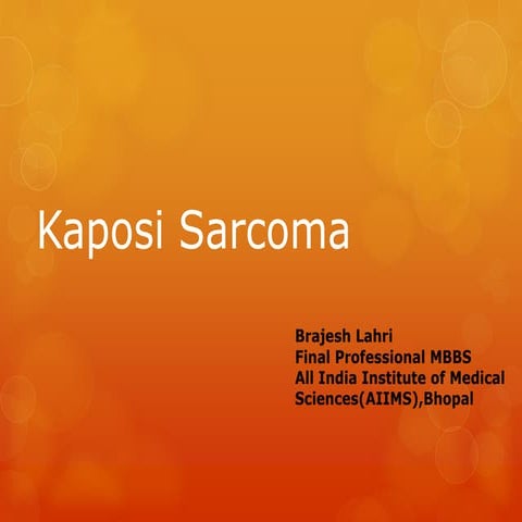 Kaposi sarcoma