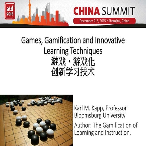 Games, Gamification and Innovative Learning Techniques (Chinese Translation)