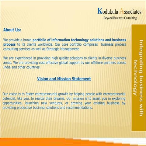 Kodukula Associaes - Corporate Profile