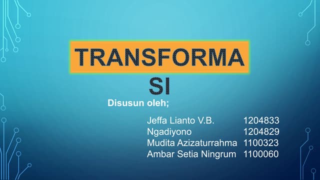 transformasi smp