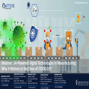 Webinar : AI-powered Digital Technologies in Manufacturing. Why It matters in the time of Covid-19?