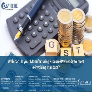 Webinar: Is your Manufacturing Procure2Pay ready to meet e-invoicing mandate?