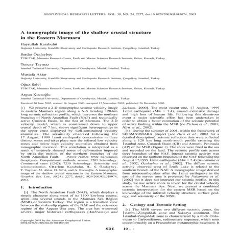 ÖNCEL AKADEMİ: İSTANBUL DEPREMİ