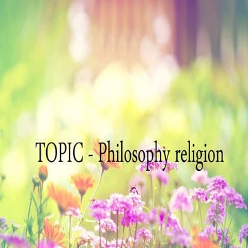 philosophy religion 