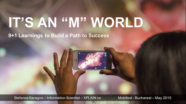 IT’S AN “M” WORLD - 9+1 Learnings to Build a Path to Success