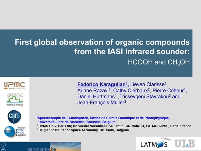 Satellite Remote Sensing (Formic Acid)