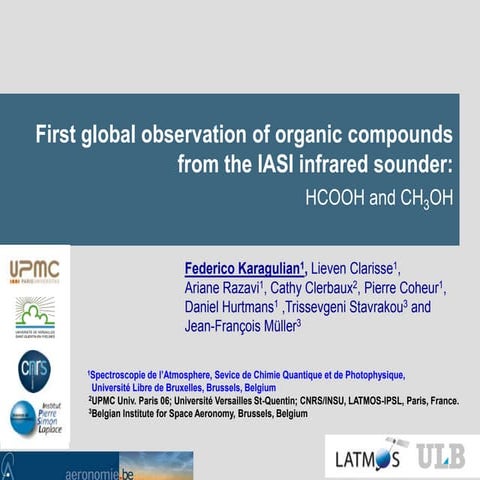 Satellite Remote Sensing (Formic Acid)