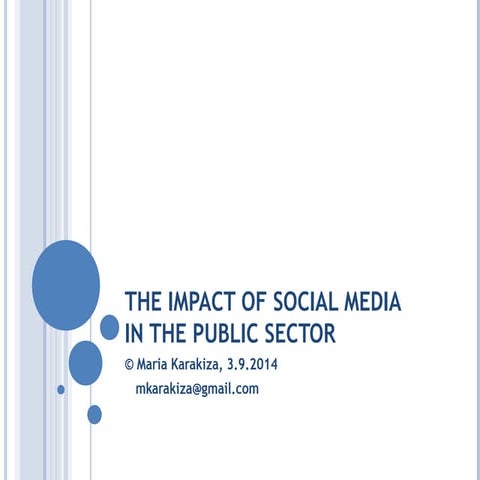 The impact of social media in the public sector | PPT