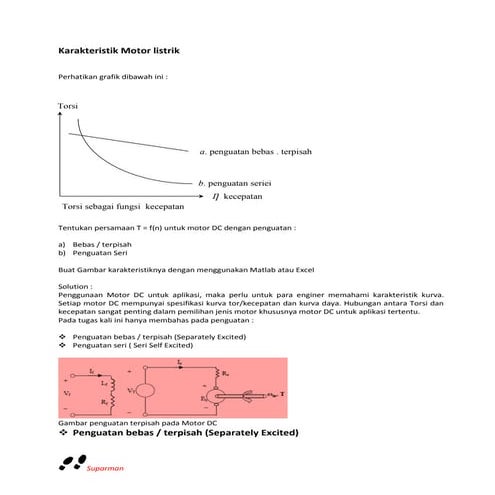 Karakteristik motor listrik