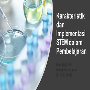 Model Pembelajaran STEM dan Implementasinya dalam pembelajaran | PPTX