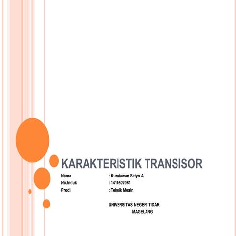 Karakteristik transistor